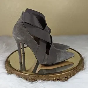 Les Trois Garcons Shoes Les Trois Garcons Gray Suede Leather